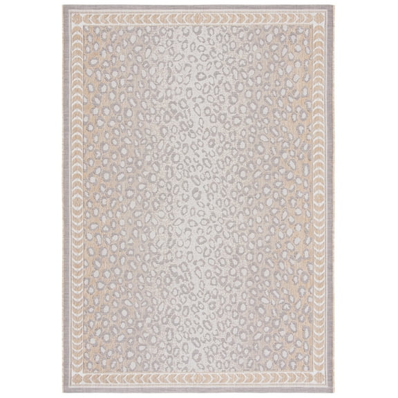 Safavieh Courtyard Candace Spotted Indoor/Outdoor Area Rug, Beige/Gold, 5'3" x 7'7"