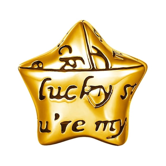 You Are My Lucky Star Charm European Bead Sterling Silver Ginger Lyne Collection