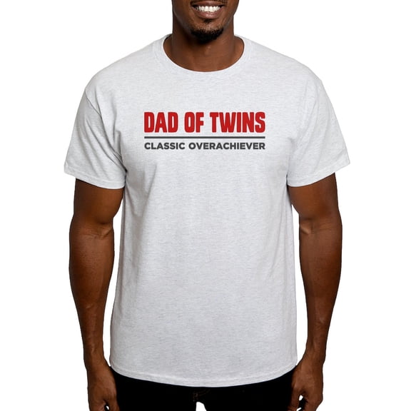 CafePress - DAD OF TWINS Classic Overachiever T Shirt - Men's Classic Graphic T-Shirt