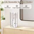 thumbnail image 4 of Acrylic Rotatable Necklace Holder, Necklace Bracelet Desktop Organizer with 24 Rotation Hooks, Transparent Hanging Jewelry Tower, Dust-Proof Necklace Display Rack for Necklaces, Earrings, Rings, 4 of 8