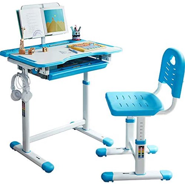 Ergonomic Kids Study Desk and Chair Height Adjustable School Student