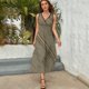 thumbnail image 5 of Irregular Stripe Vestido Sin Mangas , Vestidos De Lujo Para Ocasiones Oficiales, 5 of 5