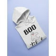 thumbnail image 3 of Boo-Tiful Funny Halloween Quote Hoodie Women -Image by Shutterstock, Female x-Large, 3 of 4