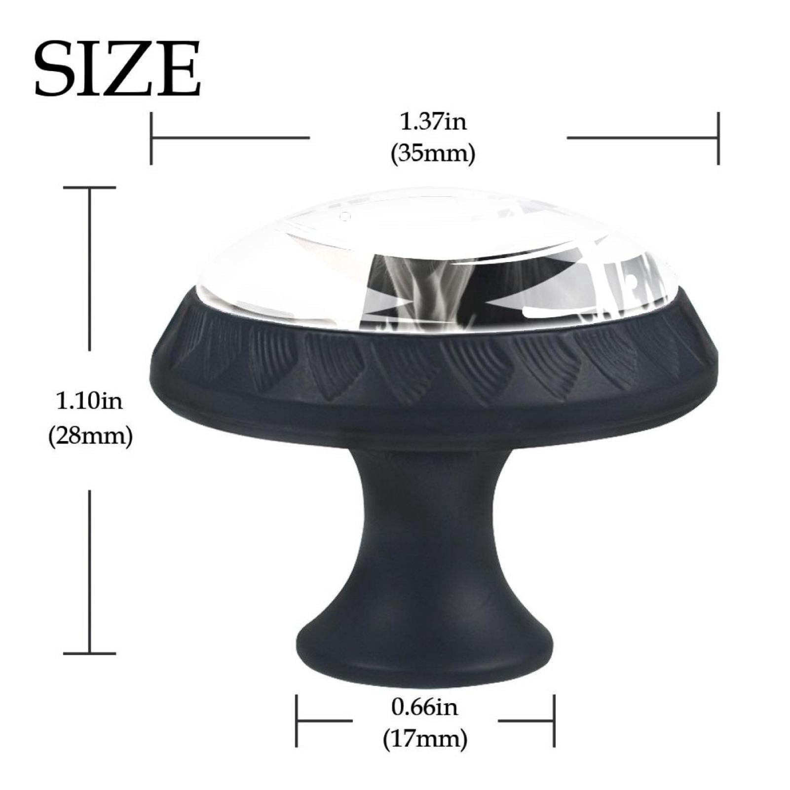 4 Pcs Cow and Sunflower Knobs for Kitchen Cabinet Cupboard Dresser Bookcase Drawer Pulls Handles Round Home Decor