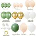 thumbnail image 3 of 121 Uds. Kit de arco de guirnalda teñida de aguacate dorado, globos, celebración de fiesta de cumpleaños, decoraciones para baño de bebé, 3 of 4