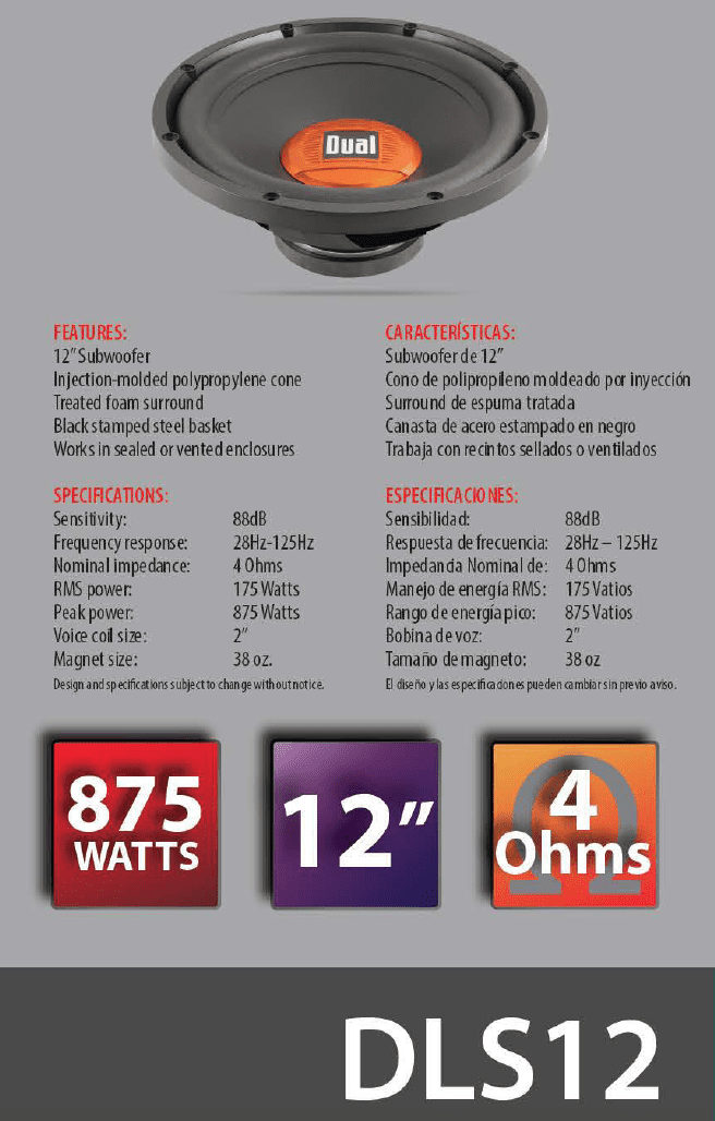 ds12 subwoofer