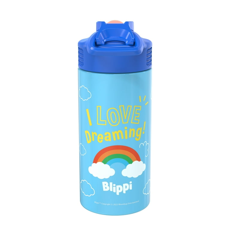 Zak Designs Blippi Kids Water Bottle with Spout Cover and Built-in Carrying  Loop, Made of Durable Plastic, Leak-Proof Water Bottle Design for Travel  (17.5 oz, Pack of 2) 