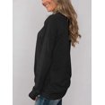 thumbnail image 2 of Pullovers à Manches Longues pour Femmes Col Bénitier Tunique Chemise Décontractée, 2 of 5