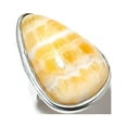 thumbnail image 2 of Natural Yellow Septarian Gemstone 925 Sterling Silver Gift Jewelry Ring Size 8, 2 of 2