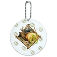 thumbnail image 1 of Elk Diamond Round Luggage ID Tag Card Suitcase Carry-On, 1 of 8