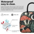 thumbnail image 3 of Obrewu Mushrooms Butterflies Moon Pattern Lunch Bag for Adult, Insulated, Leakproof, Oxford Cloth, 3 of 7