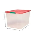 thumbnail image 2 of Homz 16 Gallon Latching Plastic Storage Box With Lid, Red and Green, 2 Count, 2 of 11
