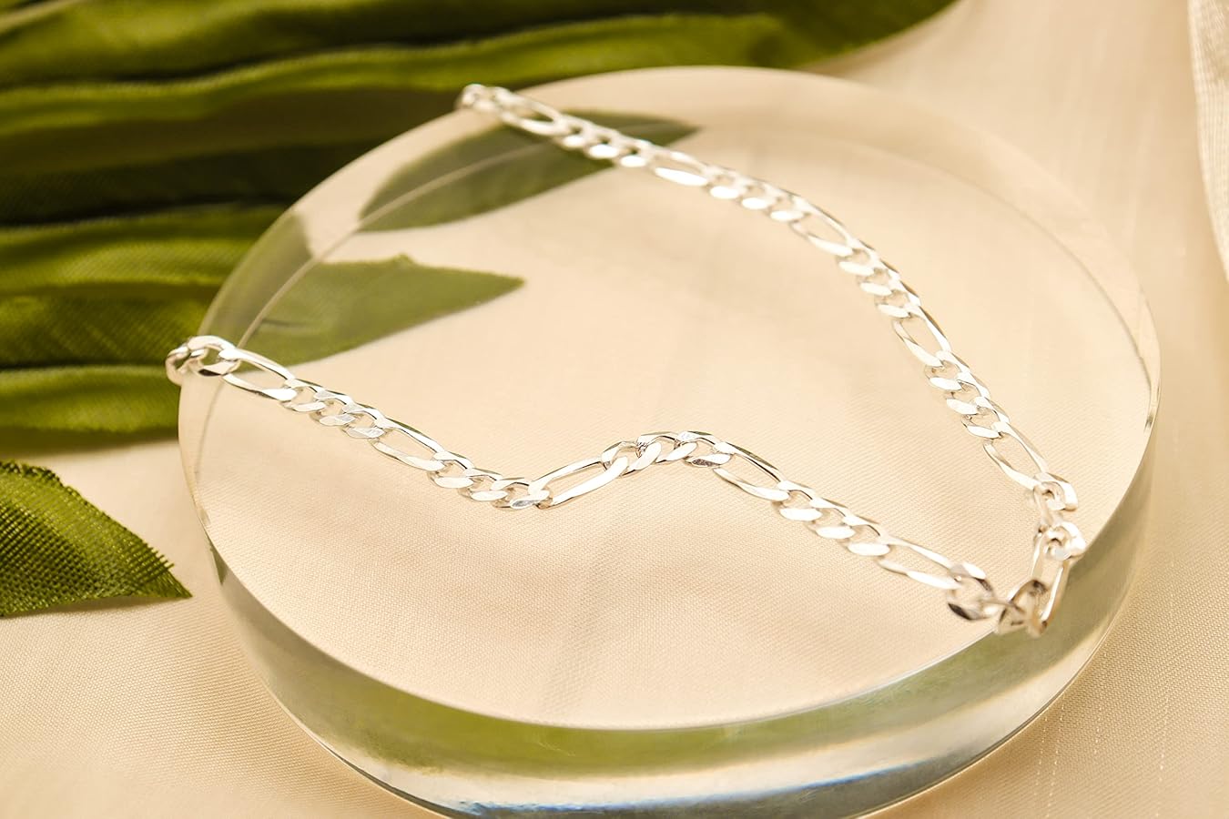 PORI JEWELERS 925 Sterling Silver Figaro Chain Necklace - 4.0MM - Made in Italy - Lobster Claw