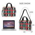 thumbnail image 3 of FORMRS 16" Laptop Bag Carrying Sleeve Case with Handle Travel Shoulder Briefcase, Green Plaid, 3 of 8