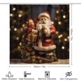 thumbnail image 2 of Santa Claus Reindeer Vintage 4PCS Shower Curtain Sets with Rugs with Non-Slip Bath Mat Toilet Rug，72" X 72", 2 of 8