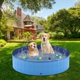 48" x 12" Foldable Dog Bath Swimming Pool, Plastic Kiddie Pool Portable