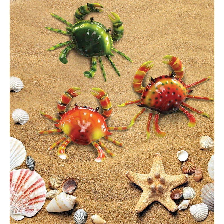 CoTa Global Set of 6 3D Crab Bobble Fridge Magnets - Funny Animal