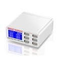 thumbnail image 1 of USB Charging Station With LCD Display 6 Ports Desktop Mobile Phone Charger Smart Fast Charging For Smart Phones Tablet PC ,Easy to Use, 1 of 7