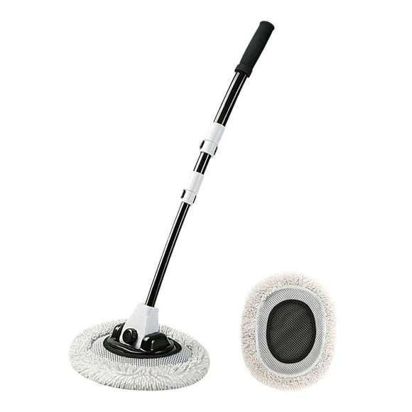 TIMIFIS Cars Wash Mop Bent Pole Car Washing Mop,Non Injurious Long Handle Retractable and Retractable Wiping Tool Car Washing Mop Multiple Uses Other Exterior Accessories