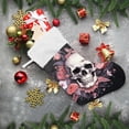 thumbnail image 6 of Coolnut 1PCS Halloween Skull Christmas Stockings Personalized 18”Large with Plush Cuff Christmas Decorations Stocking Holiday and Family Stocking Tree Fireplace Decor Decor Gifts, 6 of 7