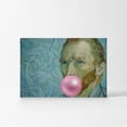 thumbnail image 2 of Smile Art Design Vincent Van Gogh's Masterpiece Self Portrait Pink Bubble Gum Art CANVAS PRINT Famous Paintings Wall Art Classic Art Home Decor Stretched Ready to Hang Made in USA 24x36, 2 of 9