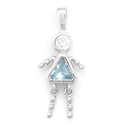 Soft blue triangle pendant