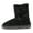 BLACK, variant on Dream Pairs New Kids/Girls Classic Mid Snow Boots Winter Flat Shoes Faux Fur Shorty-Pompom Chesnut Size 10