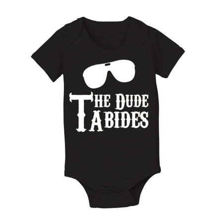 The Dude Abides 6 Month Black Baby One Piece