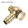 thumbnail image 3 of Uxcell 15mm Barb M14x1.5 Male Thread Hose Pipe Fitting Elbow Carbon Steel Adapter 2 Pack, 3 of 5