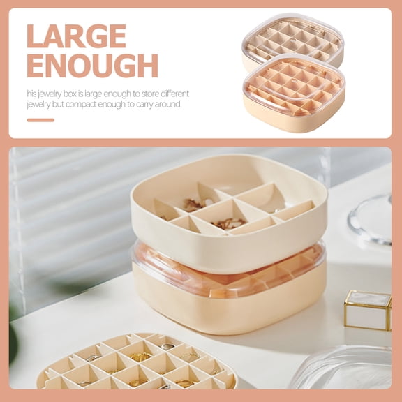 OUNONA Ps Jewelry Container Assorted Color Simple Design for Display 2Pcs