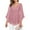 #004-Pink, variant on Womens Sparkly Sequin Tops,3/4 Sleeve Glitter Party Dressy Blouse,V-Neck Disco Evening Club Concert Shirt