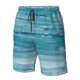 thumbnail image 4 of Balery Teal Turquoise Fluid Stripes Traje de Baño Estilo Hawaiano para Hombre, Shorts de Secado Rápido con Bolsillos-Large, 4 of 6