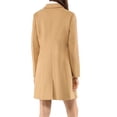 thumbnail image 3 of INSPIRE CHIC Manteau Long d'Hiver pour Femme à Revers Cranté, Manches Longues, Simple Boutonnage, Brun, TG, 3 of 7
