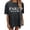Dark Gray, variant on Womens Oversized T-Shirt with Paris Letter Print Crewneck Short Sleeve Slouchy Everyday Tee Pullover Tops
