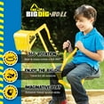 thumbnail image 2 of Big Dig Pelle Excavatrice Jouet Grue pour Bac à Sable Roulant avec Base Rotative à 360 Degrés, Jaune, 2 of 12