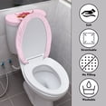 thumbnail image 4 of HELLHERO Roses Toilet Seat Covers & Elastic Bottom Toilet Lid Cover and Toilet Tank Lid Cover for Indoor Home, Polyester Fabric, Easy to Clean, 4 of 8
