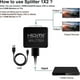 thumbnail image 4 of HDMI Splitter 1 in 2 Out, HDMI Splitter 4K HDMI 3D Splitter for Dual Monitors, 2 Port HDMI Splitter, 4 of 5