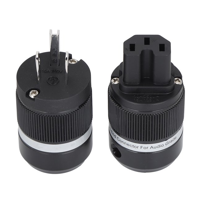 Conector Monosaudio IEC Enchufe de alimentación de CA de audio chapado en rodio de cobre puro 100-250 V