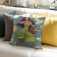 thumbnail image 3 of BANET Throw Pillow Cushion Cover, Folks Design , Zippered Double-Side Digital Print Decor 22x22in, 3 of 5