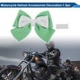thumbnail image 2 of Accesorios para Casco de Motocicleta Decoración Lazo Colorblock para Cascos de Motocicleta Bicicleta Esquí Verde Blanco Etiqueta 1 Juego, 2 of 6