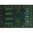 thumbnail image 1 of Ahgly Company Machine Washable Indoor Rectangle Persian Turquoise Blue Traditional Area Rugs, 5' x 8', 1 of 4