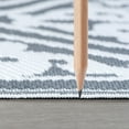 thumbnail image 4 of 5x7 Waterproof, Reversible Plastic Straw Outdoor Rugs for Patios | Also for Camping, RV, Deck, Porch, Balcony, Camp, Patio | Gray, Damask | Size: 5' x 6'11'', 4 of 7