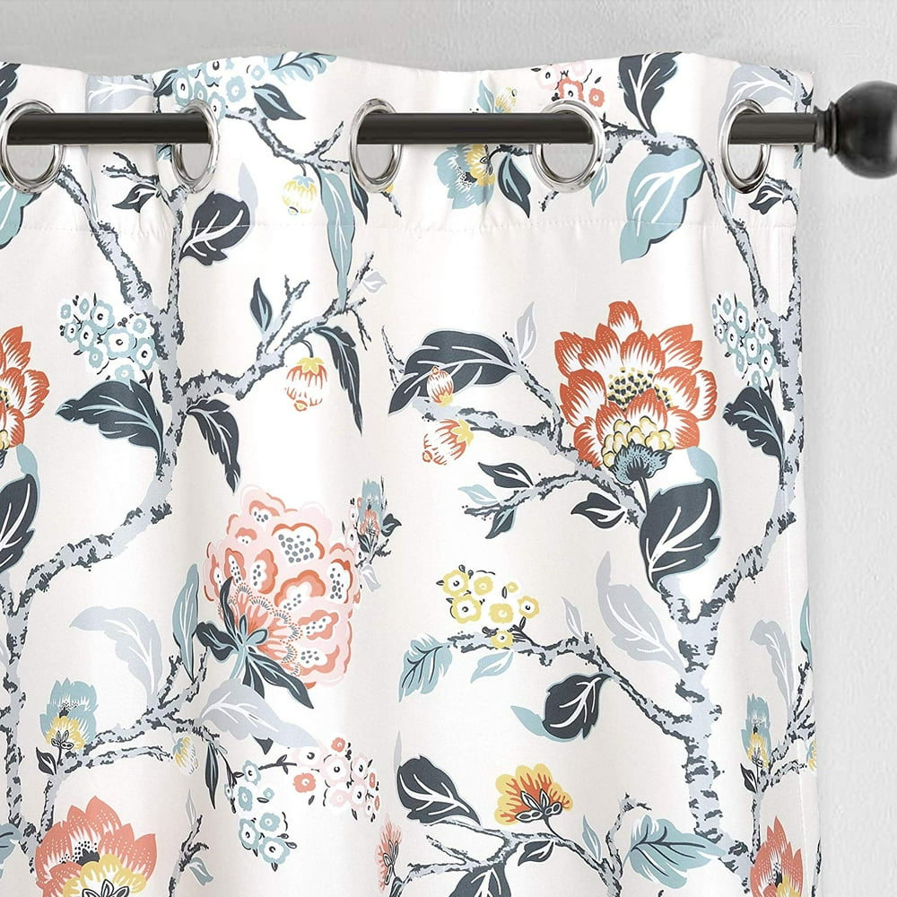 DriftAway Ada Floral Botanical Print, Flower Leaf, Lined, Thermal