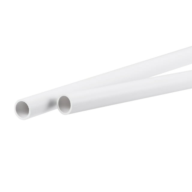 Unique Bargains Tube Rigide Rond en PVC Blanc 8.8mm ID 11mm OD 500mm pour Tuyau d'Eau 2 Pcs