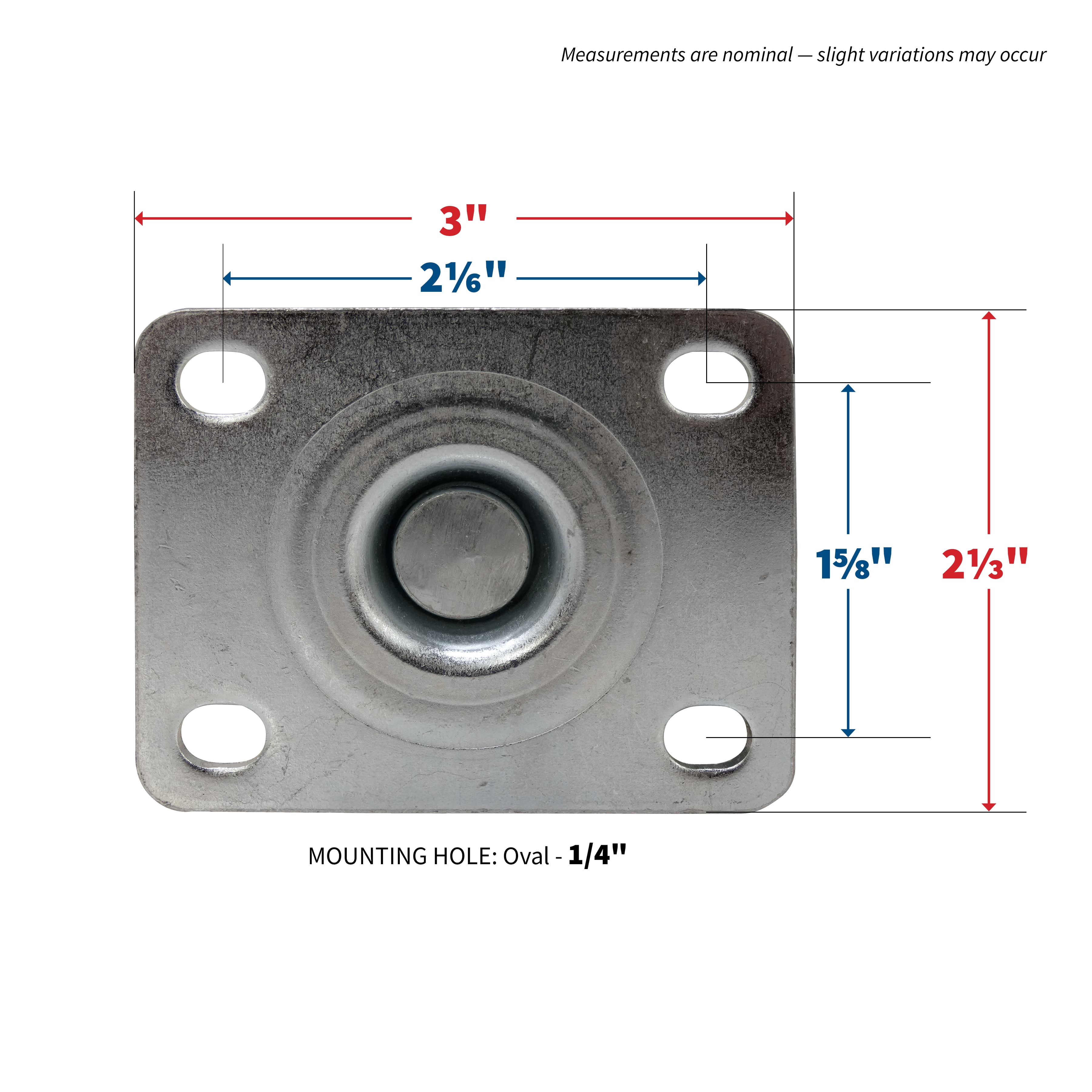 Super Sliders 2 inch Red Polyurethane Locking Caster, 110-lb Load Capacity.   360 Degree Swivel.   1 each
