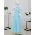 thumbnail image 4 of Haitryli Kids Haltered Neck Flower Girls Dress Rhinestone Chiffon Maxi Evening Gown for Pageant Sky Blue 8, 4 of 7