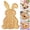 G, variant on Bunny Shaped Bamboo Serving Tray, Easter Rabbit Snack Board & Wooden Cutting Board for Fruits Desserts and Cooked Food, Flower Bunny Design, 1PC