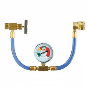 Emzone EM45715 (1)1/2 Tuyau de Recharge de Valve avec Manomètre
