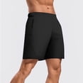 thumbnail image 2 of YLSDY Men's Athletic Running Shorts Zipper Pocket Lightweight Workout Gym Quick Dry Shorts Golf Tennis Hiking Black L, 2 of 5