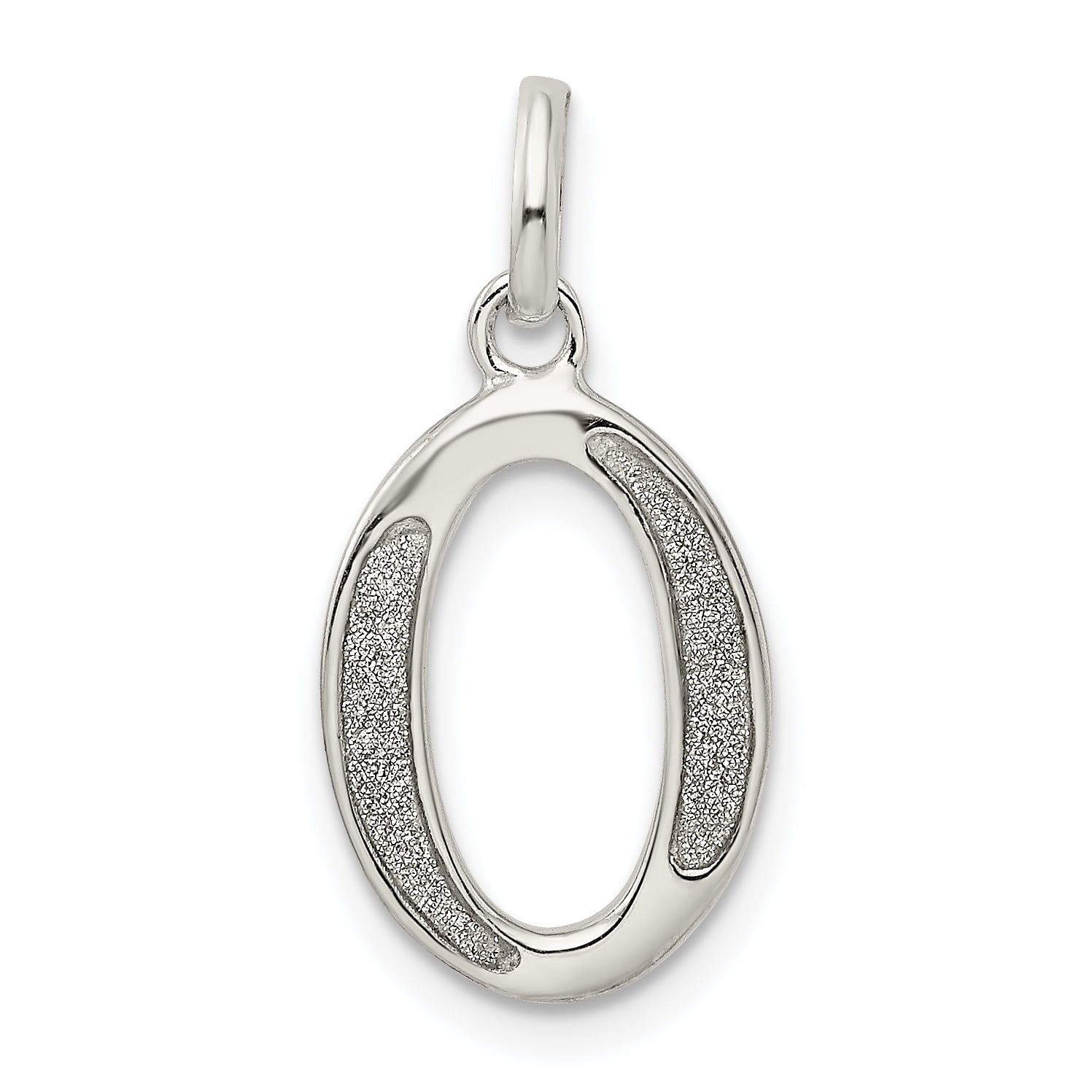 925 Sterling Silver Letter Initial O Charm